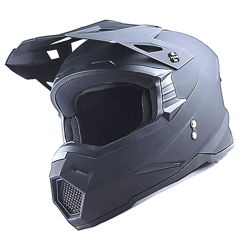 1Storm Adult Motocross Helmet BMX MX ATV Dirt Bike Four Wheeler Quad Motorcycle Full Face Helmet Racing Style: HF801 Matt Black - Image 2